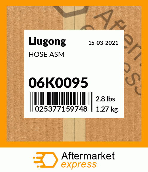 Spare part 06K0095 + HOSE ASM