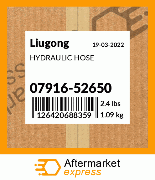 Spare part 07916-52650 + HYDRAULIC HOSE