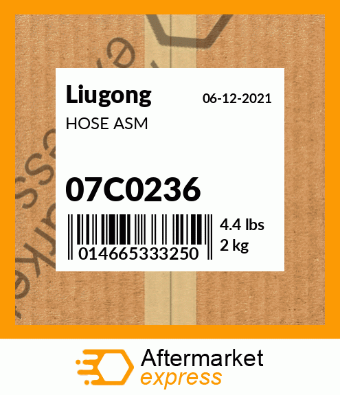 Spare part 07C0236 + HOSE ASM