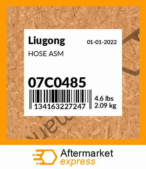 Spare part 07C0485 + HOSE ASM