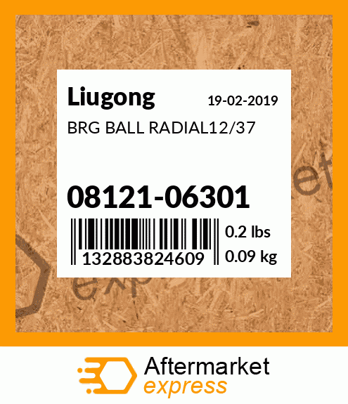 Spare part 08121-06301 + BRG BALL RADIAL12/37