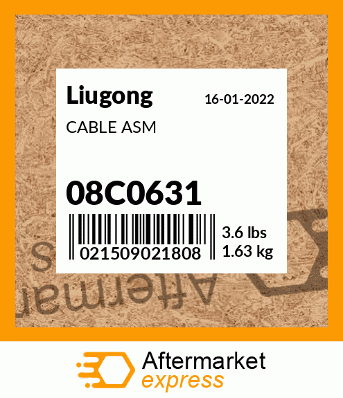 Spare part 08C0631 + CABLE ASM