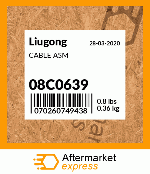 Spare part 08C0639 + CABLE ASM