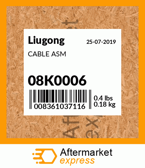 Spare part 08K0006 + CABLE ASM