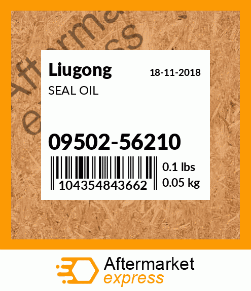 Spare part 09502-56210 + SEAL OIL