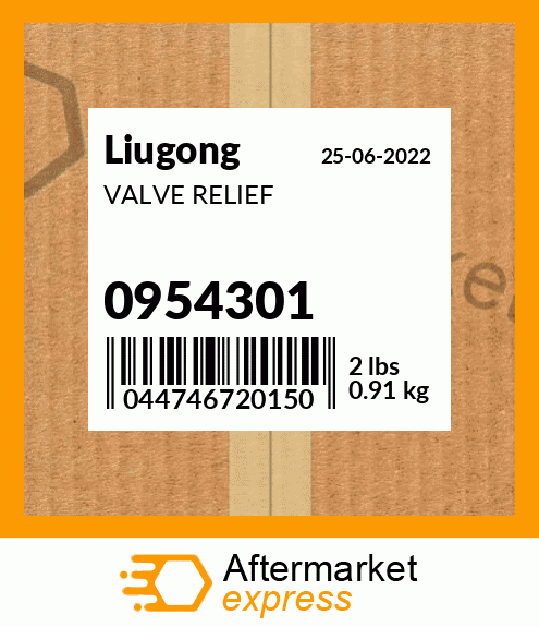 Spare part 0954301 + VALVE RELIEF