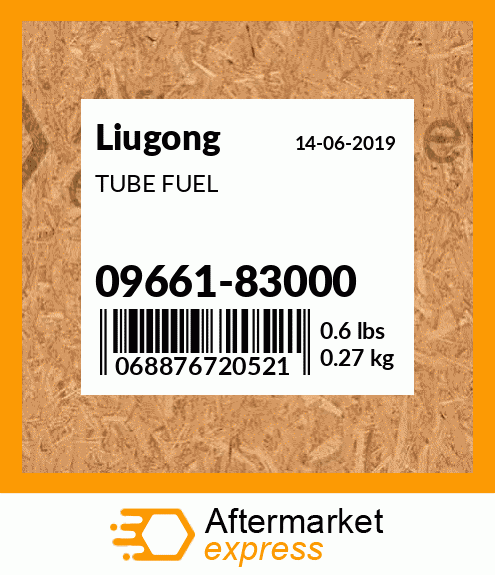 Spare part 09661-83000 + TUBE FUEL