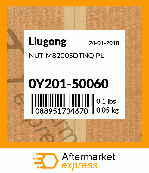 Spare part 0Y201-50060 + NUT M8200SDTNQ PL