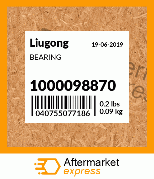 Spare part 1000098870 + BEARING