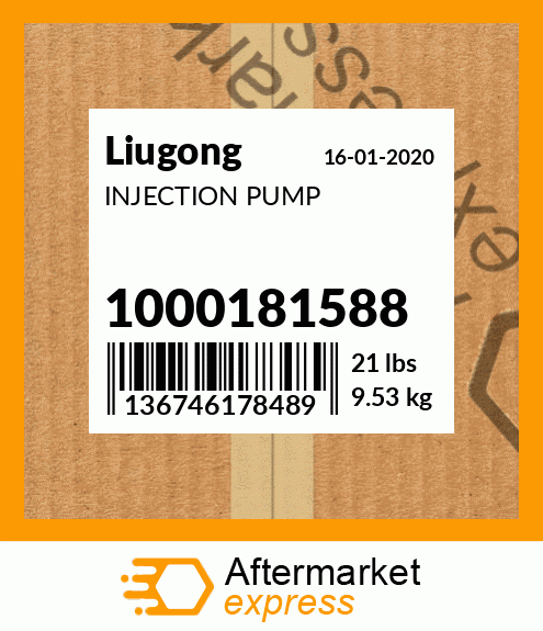 Spare part 1000181588 + INJECTION PUMP