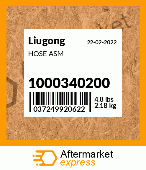 Spare part 1000340200 + HOSE ASM