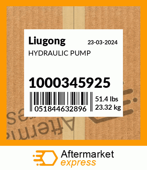 Spare part 1000345925 + HYDRAULIC PUMP