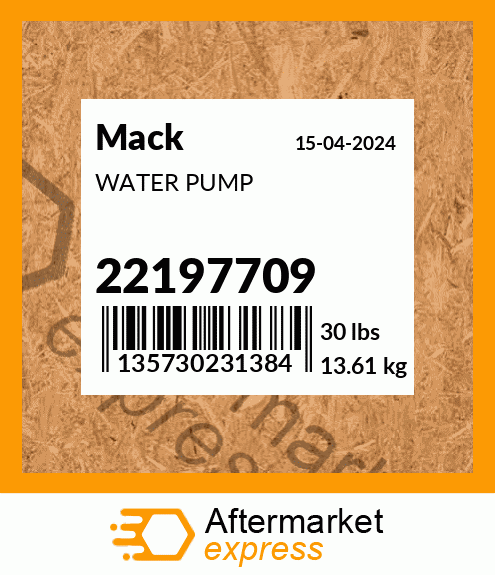 Spare part 22197709 + WATER PUMP