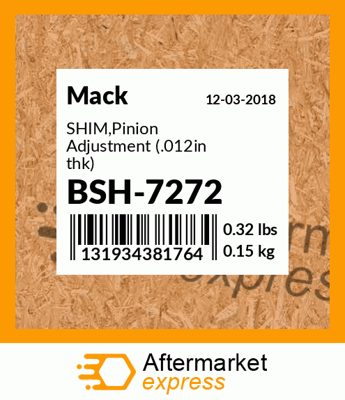 853736 - SWITCH,Fan(1/2in thread)(N/O 185 deg) fits MACK | Price 