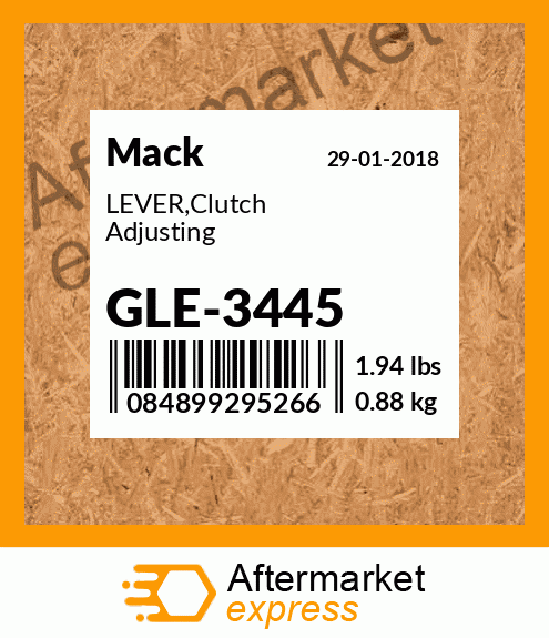 GLE-3445 - LEVER,Clutch Adjusting fits MACK | Price: $49.94