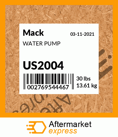 Spare part US2004 + WATER PUMP