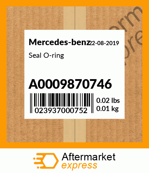 Spare part A0009870746 + Seal O-ring