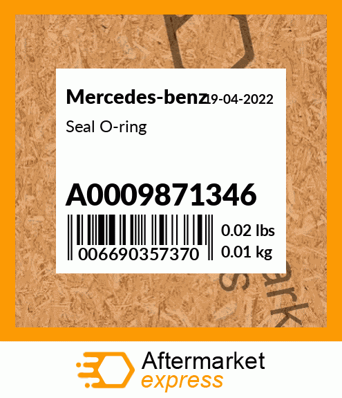 Spare part A0009871346 + Seal O-ring