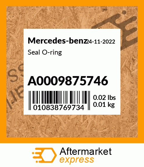 Spare part A0009875746 + Seal O-ring