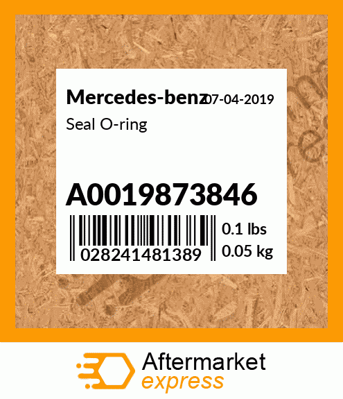 Spare part A0019873846 + Seal O-ring