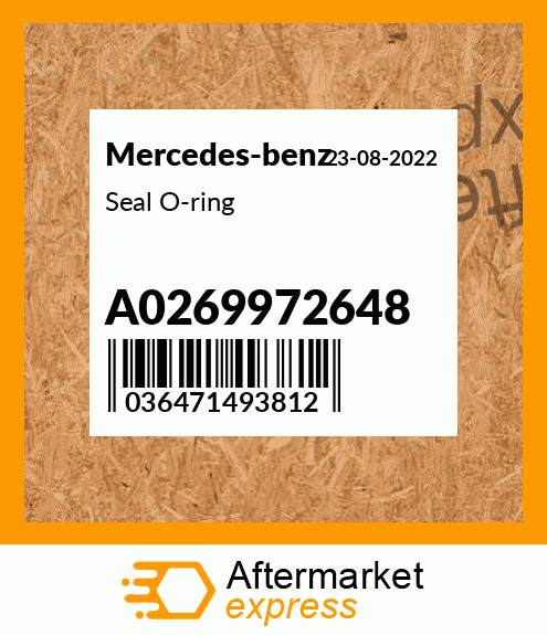 Spare part A0269972648 + Seal O-ring