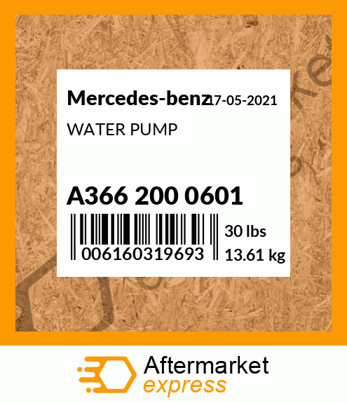 Spare part A366 200 0601 + WATER PUMP