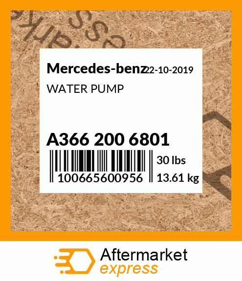 Spare part A366 200 6801 + WATER PUMP