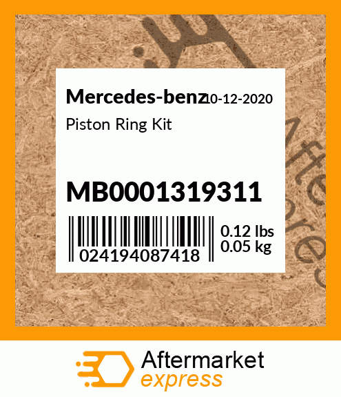 Spare part MB0001319311 + Piston Ring Kit