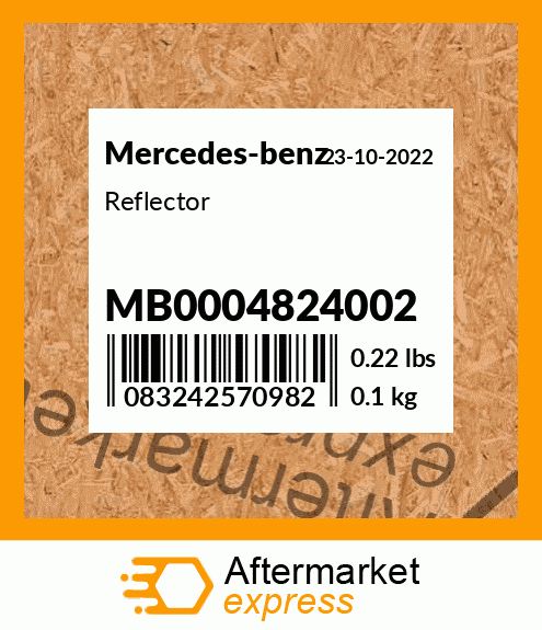 Spare part MB0004824002 + Reflector