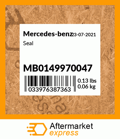 Spare part MB0149970047 + Seal