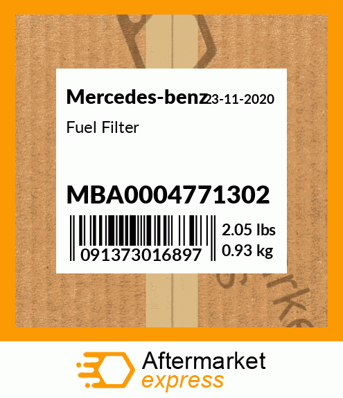 Spare part MBA0004771302 + Fuel Filter