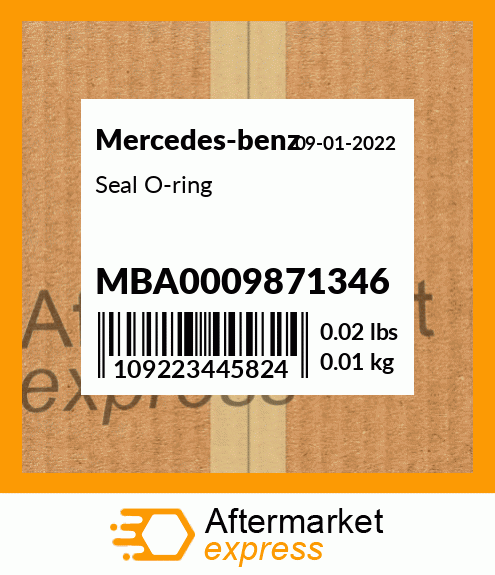 Spare part MBA0009871346 + Seal O-ring