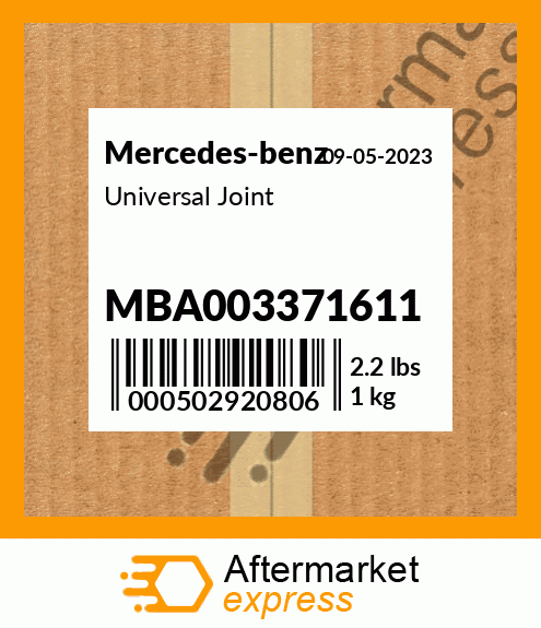 Spare part MBA003371611 + Universal Joint