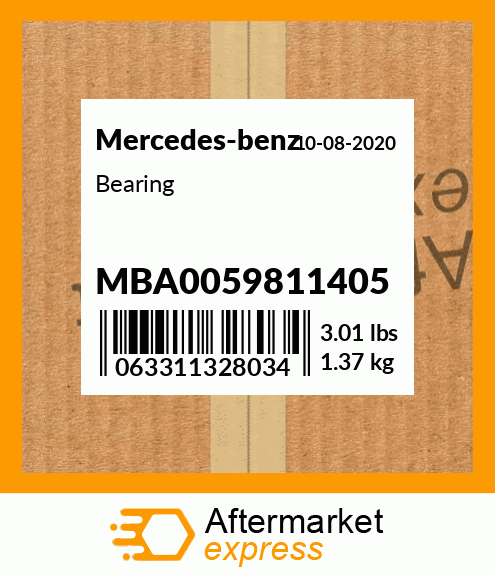 Spare part MBA0059811405 + Bearing