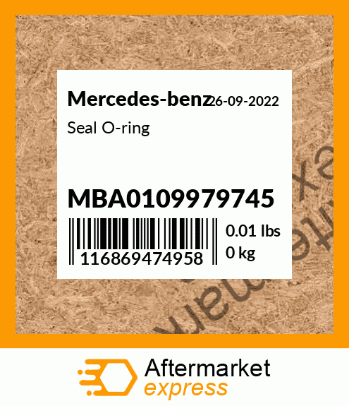 Spare part MBA0109979745 + Seal O-ring