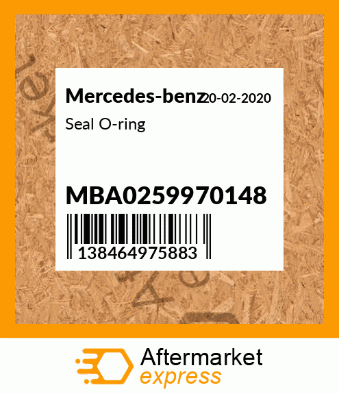 Spare part MBA0259970148 + Seal O-ring