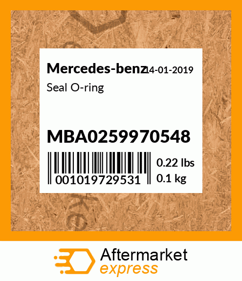 Spare part MBA0259970548 + Seal O-ring