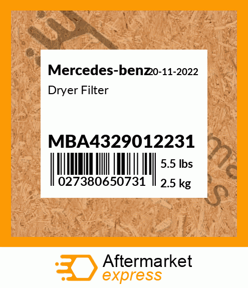 Spare part MBA4329012231 + Dryer Filter