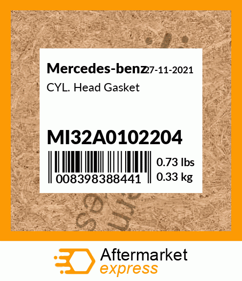 Spare part MI32A0102204 + CYL. Head Gasket