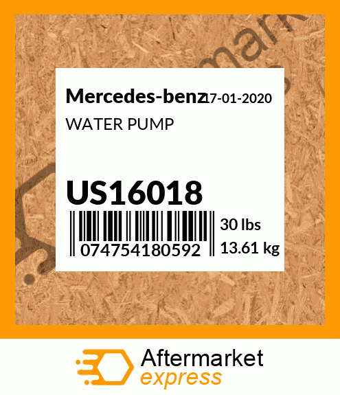 Spare part US16018 + WATER PUMP