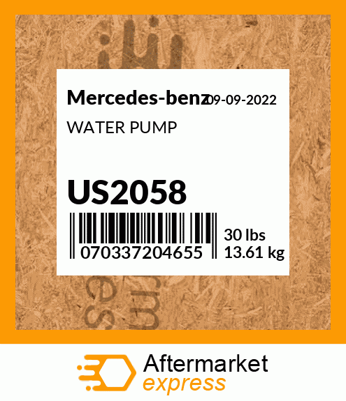 Spare part US2058 + WATER PUMP