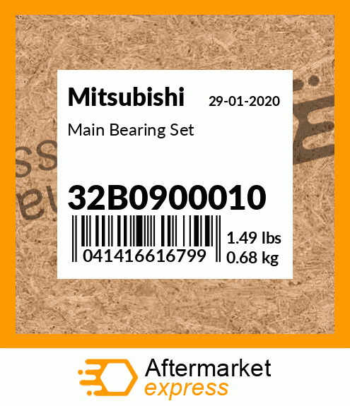 Spare part 32B09-00010 + Main Bearing Set