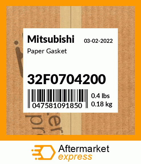 Spare part 32F0704200 + Paper Gasket