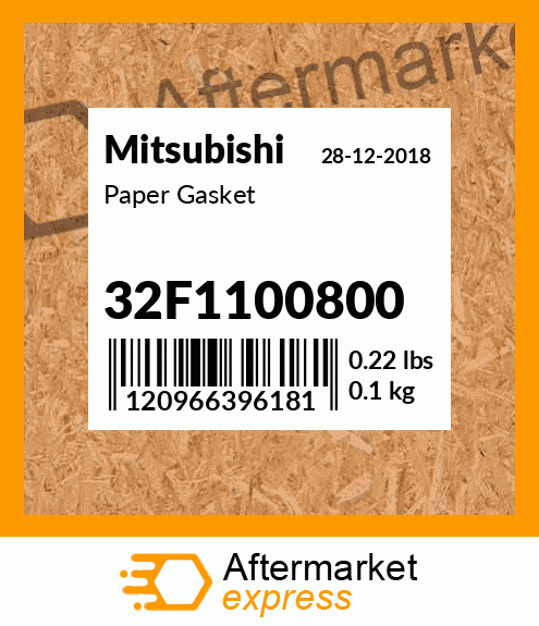 Spare part 32F1100800 + Paper Gasket