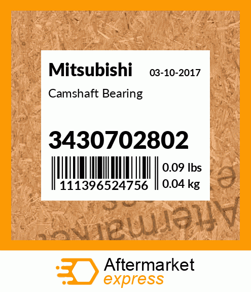 Spare part 3430702802 + Camshaft Bearing