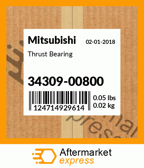 Spare part 34309-00800 + Thrust Bearing