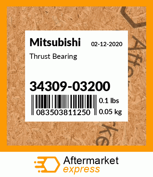 Spare part 34309-03200 + Thrust Bearing