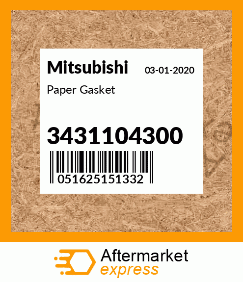 Spare part 3431104300 + Paper Gasket