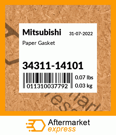 Spare part 3431114101 + Paper Gasket