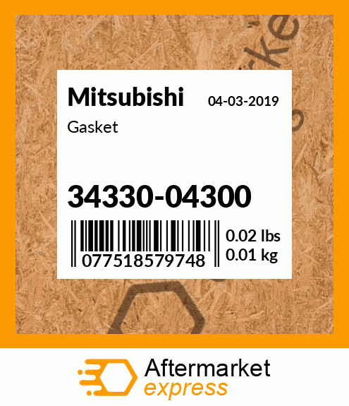 Spare part 34330-04300 + Gasket